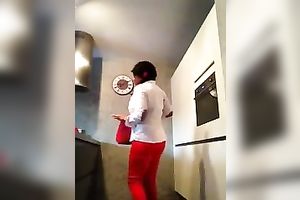 This thick dark babe do not have to disrobe to make me lustful