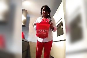 This thick dark babe do not have to disrobe to make me lustful