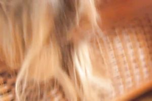 Comely blonde Nickie allows a man to push his dong unfathomable in her throat