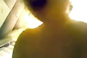 Brown-haired honey enjoys engulfing 2 boners in the bath