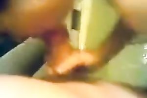 Brown-haired honey enjoys engulfing 2 boners in the bath