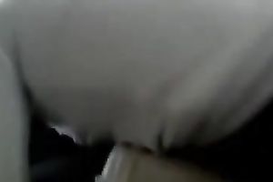 Asian bitch wearing nylons enjoys jumping on a hard cock