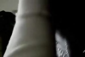 Asian bitch wearing nylons enjoys jumping on a hard cock