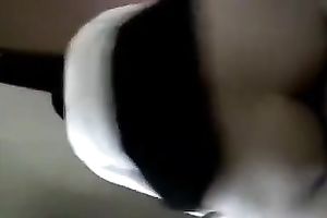 Asian bitch wearing nylons enjoys jumping on a hard cock