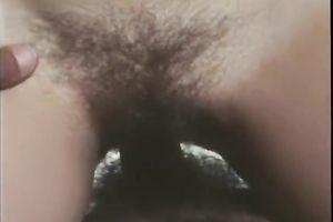 Zealous brunette cutie receives her curly cunt drilled charming hard