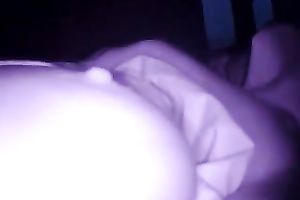 Squeezing my girlfriend's merry teats in front of a camera