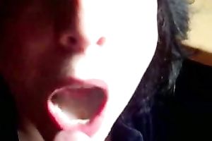 My raven-haired experienced black cock sluts enjoys the smack of my cream