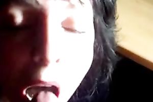 My raven-haired experienced black cock sluts enjoys the smack of my cream