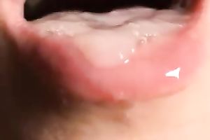 My voracious light-haired bitch enjoys the smack of my cum