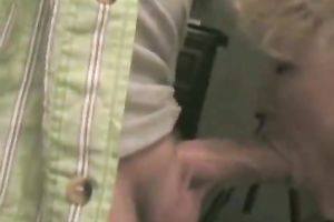 Hot and concupiscent golden-haired cougar is willing for a large load