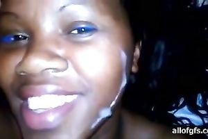 Horny stud sees no thing wrong with cumming all over his GF's face
