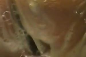 While my black cock sluts was in shower, I filmed her masturbation session