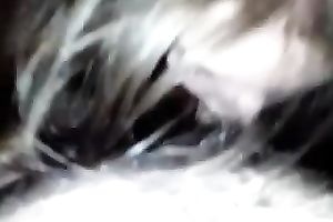 Horny wench with lengthy hair takes it deep mouth in her bedroom