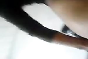 Black haired hoochie can't live without it when a man hits her from the back