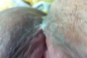 Vagina of my hotwife opened up and filmed closeup at home