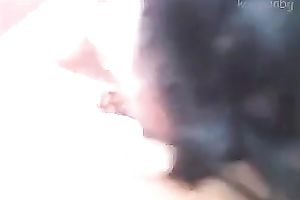 This trashy gal deepthroats my cock and then she climbs on top of me