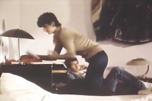 Blonde retro bitch copulates in the car in missionary style