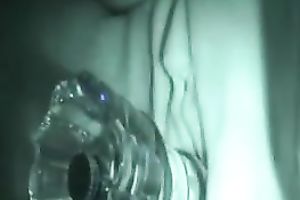 The bald pussy of my big beautiful woman dilettante girlfriend stuffed with a sex toy