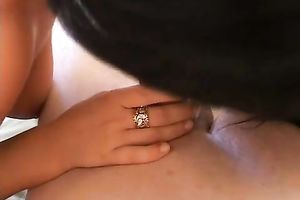 Provocative brunette hair minx gives indeed wonderful blowjob