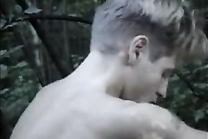 My German ally is pounding his sexy blond girlfriend in the forest
