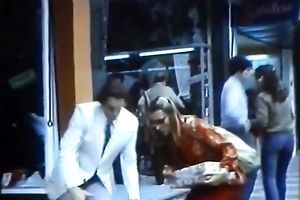 Group hot with highly slutty and hot babe on big ottoman