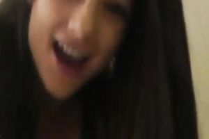 Ridiculously lewd hottie sucks my swollen dick like mad