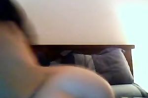 Seductive brunette chick with petite scoops is showing off her hawt body on web camera