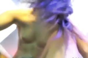 Enchantingly glamorous camgirl is riding her sex toy like a boss on web camera