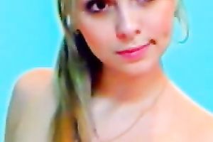 Cute camgirl moans as that babe caresses her pretty pink fur pie