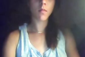 This hoe can't live without no thing greater amount than masturbating for me on web camera