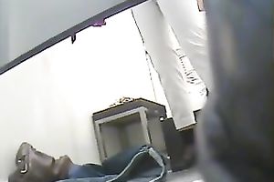 Hidden livecam vid with cute gals flashing booties in the changing room