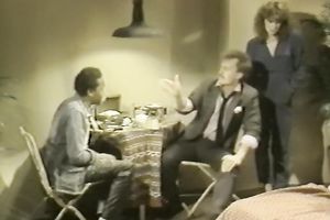 Filthy and lascivious blondie floozy receives pushed on the ottoman