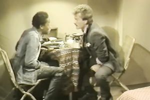 Filthy and lascivious blondie floozy receives pushed on the ottoman