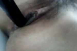 Amazing homemade solo clip with my ex GF playing with a fake penis