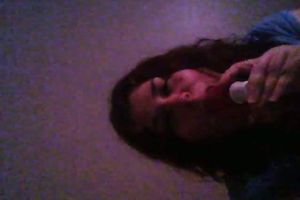 Playful corpulent web camera amateur wife sucks her sex toy and flashes her zeppelins