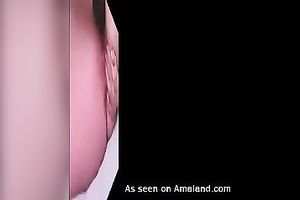 My large sex toys getting stuffed in my elastic slit