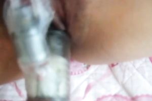 Fancy sex tool with buttons for unshaved Asian legal age teenager cookie