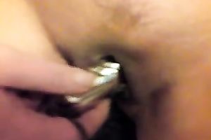 Naughty breasty mother I'd like to fuck girlfriend plays with fancy egg dildo