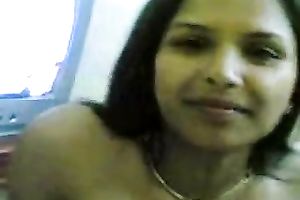 Cute Indian sexy dirty slut wife with large milk sacks positions bare on webcam