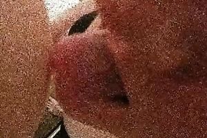 I love to take up with the tongue my girlfriend's yummy cookie in front of a camera