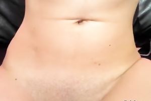 Mind-blowingly hawt web camera model bonks herself with her dildo