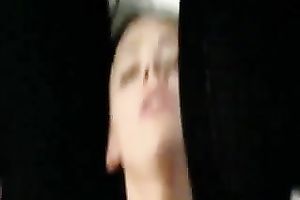 Hot and petite white hoochie gobbles my chocolate sweetmeat