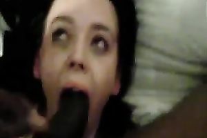 Hot and petite white hoochie gobbles my chocolate sweetmeat