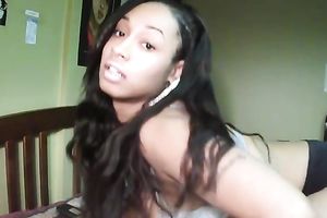 Chocolate goddess is showing off her divine curves