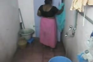 Indian fattie disrobes and takes a shower in hidden livecam video