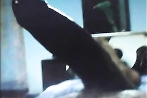 My bootylicious Indian dark brown strokes my BBC with her hands