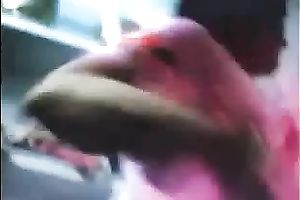 My bootylicious Indian dark brown strokes my BBC with her hands