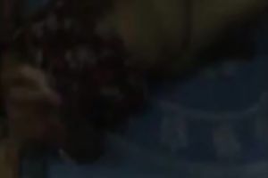 My bootylicious Indian dark brown strokes my BBC with her hands