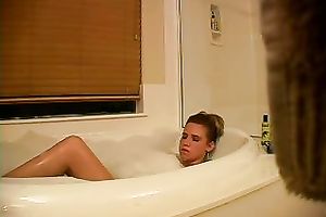 Hottie taking bathroom in her washroom all undressed and falls asleep