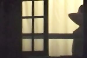 Spying on my priceless looking neighbour with merry wobblers showering